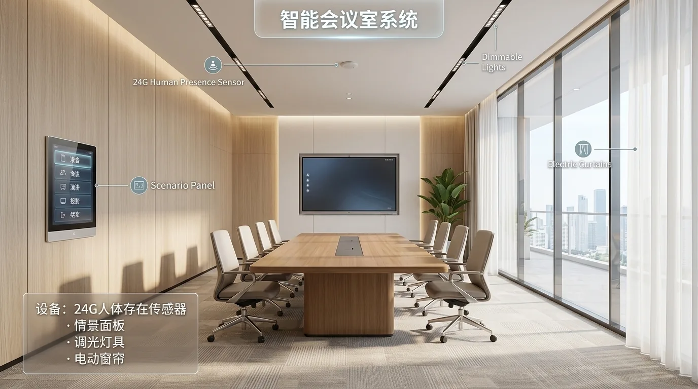 办公楼智能照明解决方案实景效果图